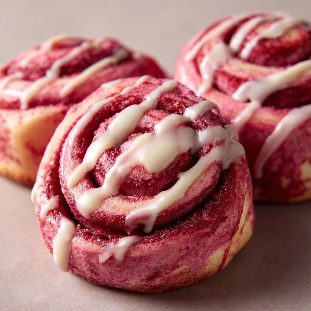 Pink Velvet Cinnamon Rolls
