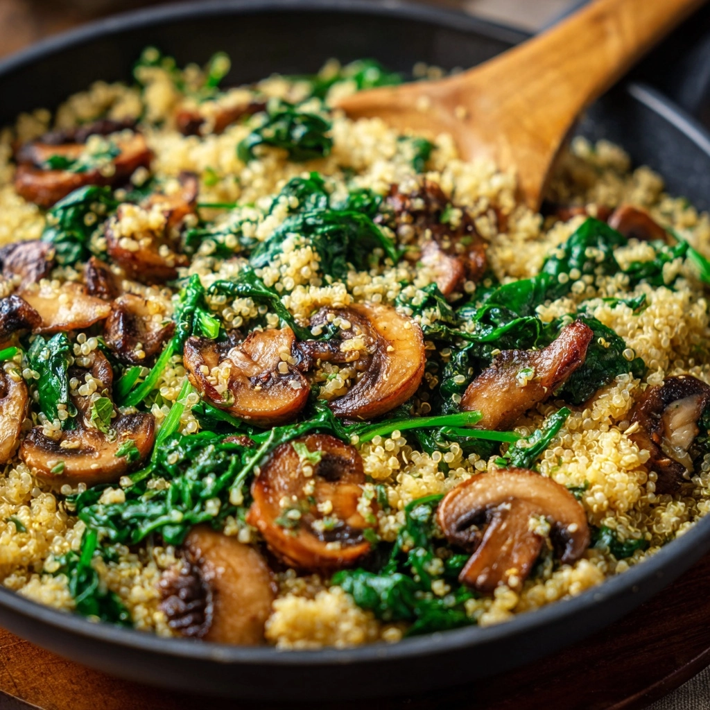 Spinach Mushroom Quinoa Recipe – Quinoa Skillet Recipe