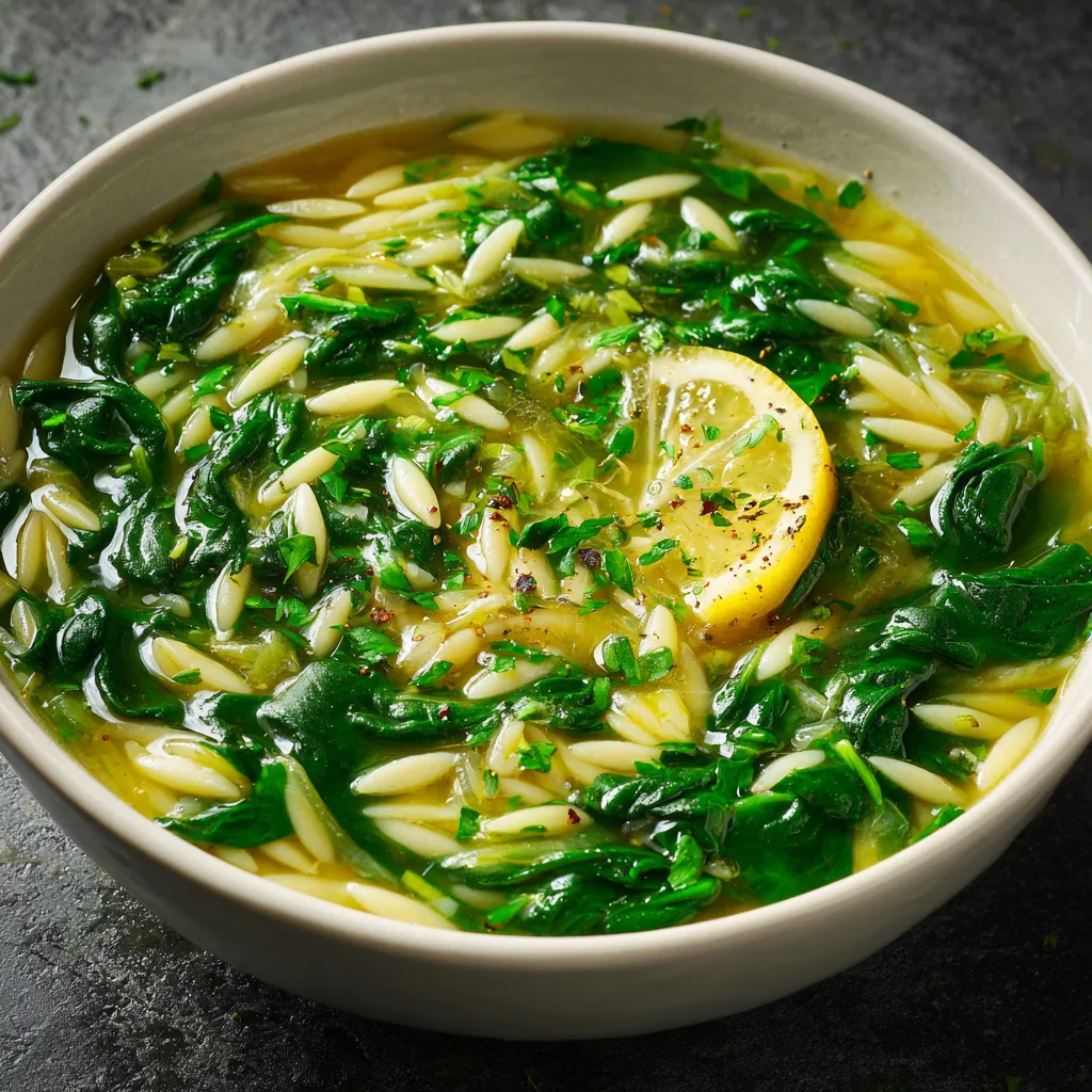Spinach Orzo Soup