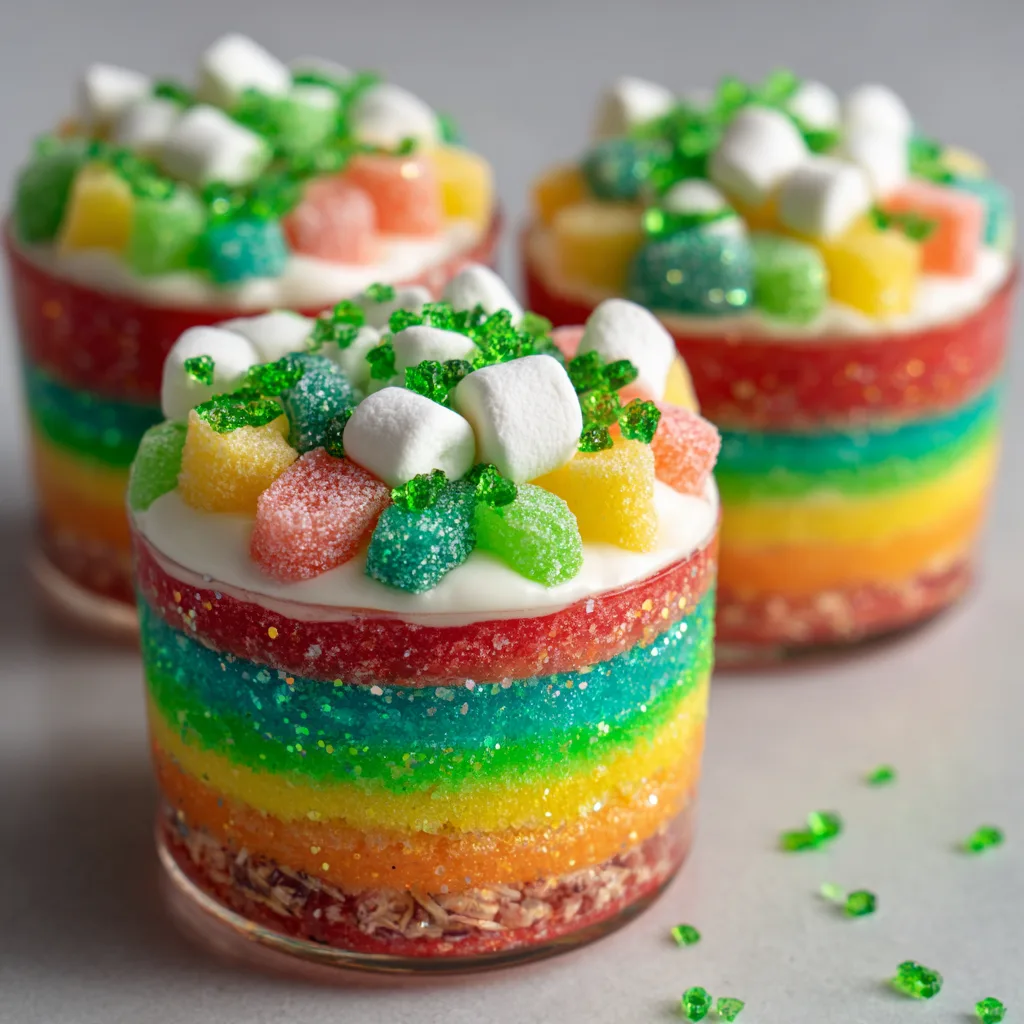 St. Patrick's Day Rainbow Snack Cups - Momdot.com