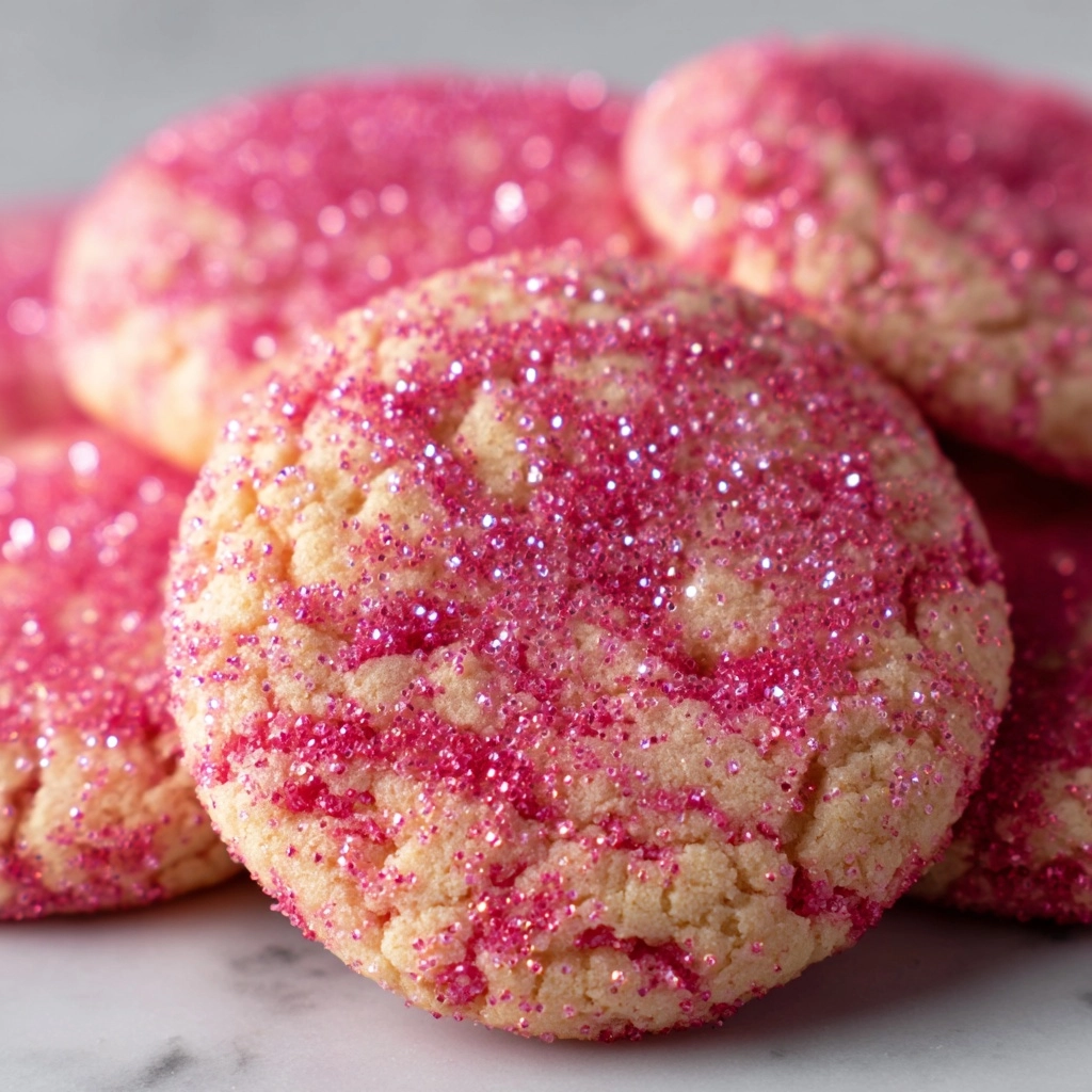 Strawberry Sugar Cookies with Sparkling Strawberry Sugar