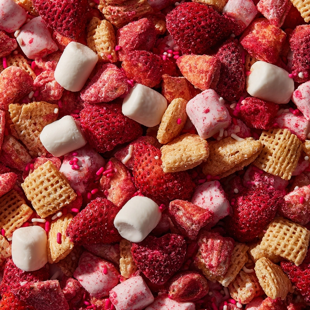 Strawberry Valentine's Chex Mix