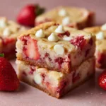 Strawberry White Chocolate Gooey Bars