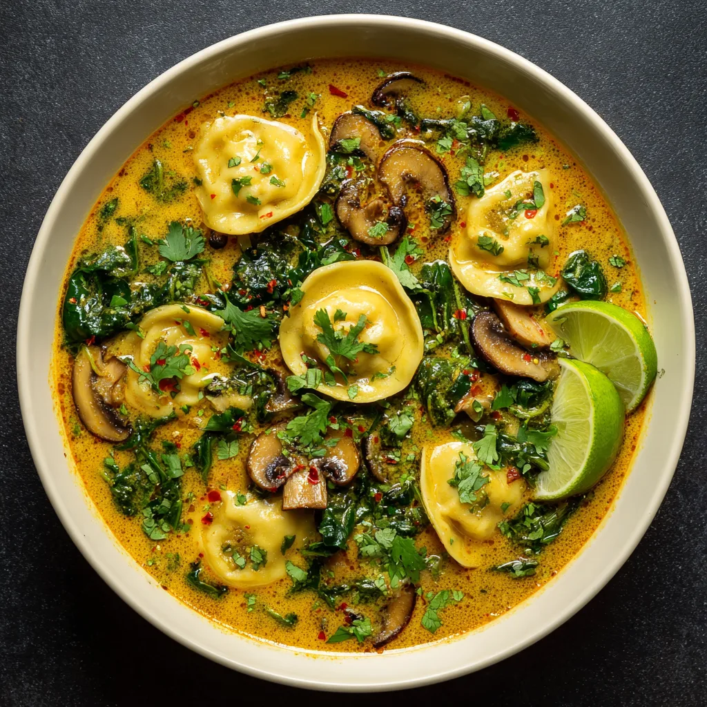 Thai Coconut Curry Dumpling Soup