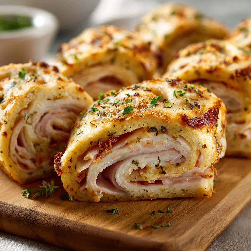 Turkey and Cheese Party Rolls
