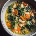 Tuscan White Bean Soup is a hearty dish!