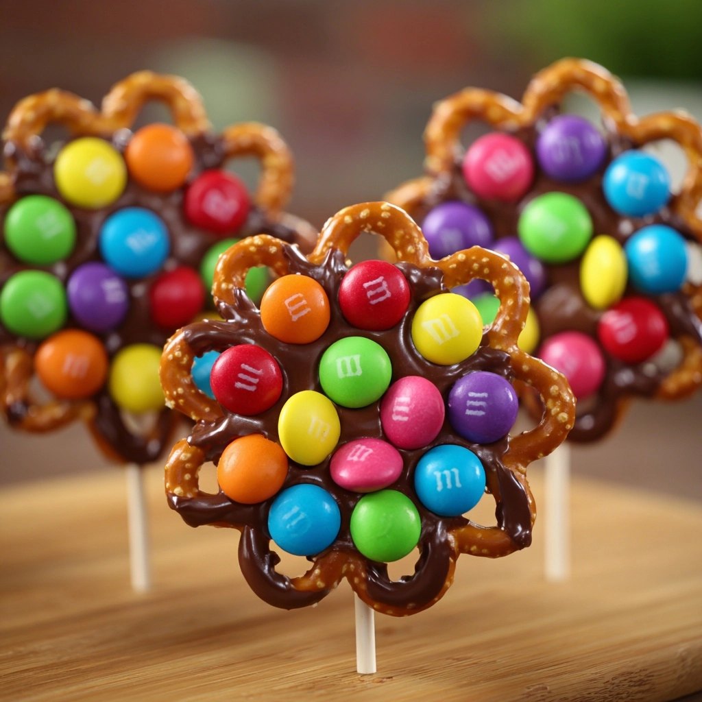 VALENTINE'S PRETZEL & M&M FLOWERS - SWEET TREAT VIDEO (@themightychickpea TIKTOK)