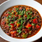 Vegan Black Bean & Lentil Chili