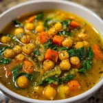 Vegan Garlic Chickpea Soup
