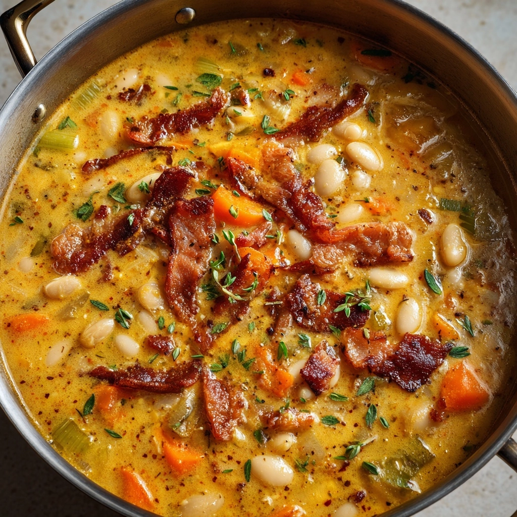 White Bean Soup with Bacon - An Organized Chaos