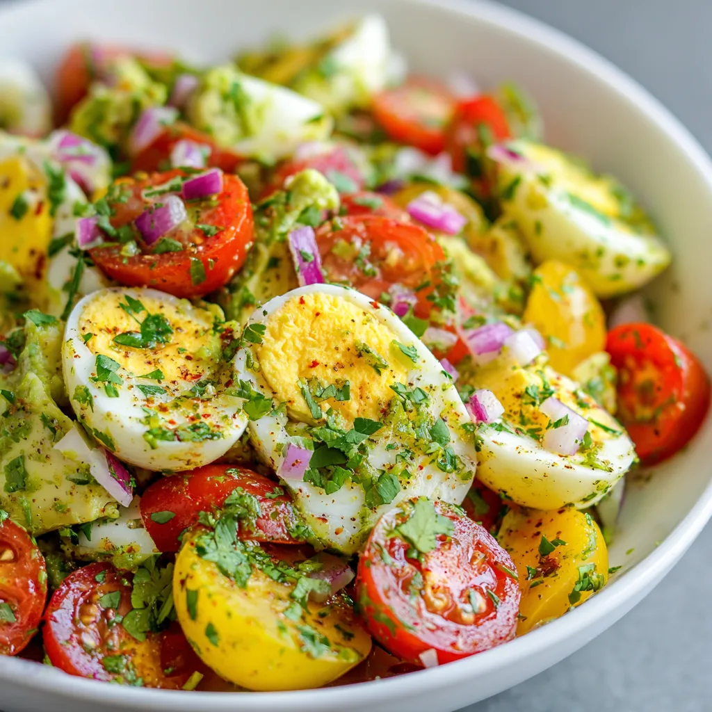 Workout Egg Avocado Salad