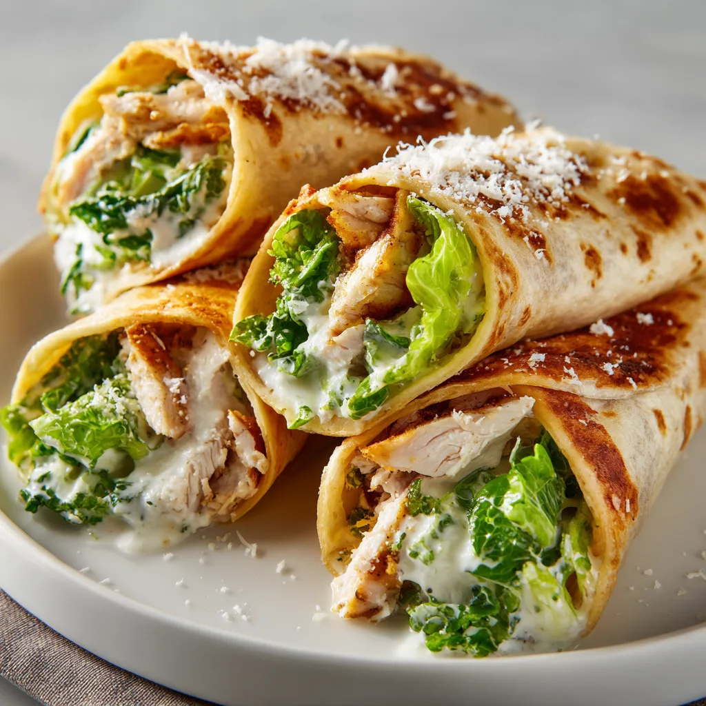 15-Minute Chicken Caesar Wraps