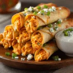 Baked Buffalo Chicken Taquitos