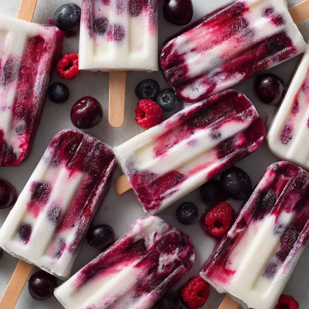 Berry Greek Yogurt Popsicles (Low-Calorie TreatSs