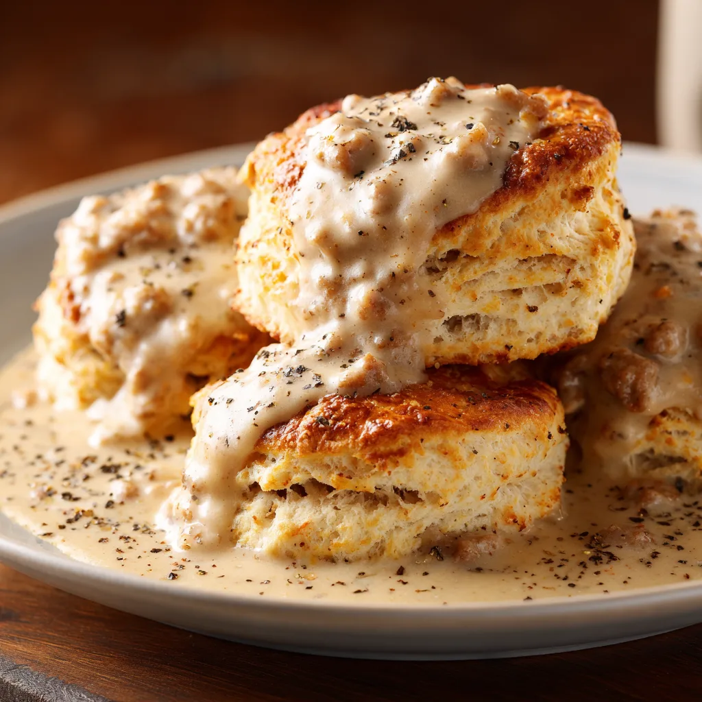 Biscuits and Sausage Gravy (Brunch Comfort)