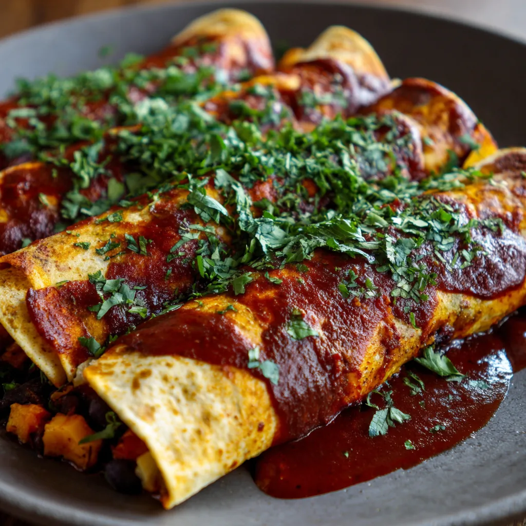 Black Bean and Sweet Potato Enchiladas (Vegan & Lent-Friendly)