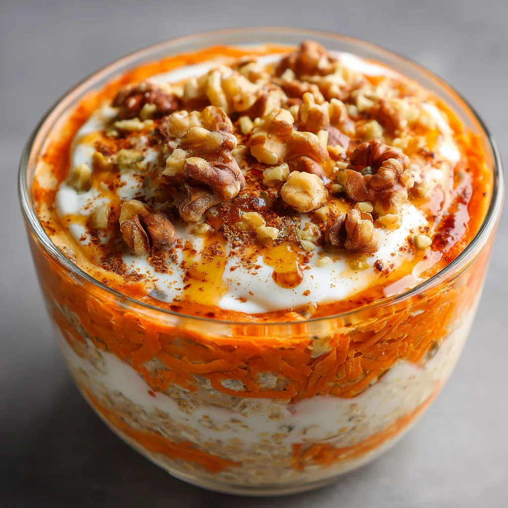 Carrot Cake Overnight Oats (Spring Breakfast)