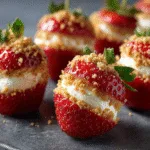 Cheesecake-Stuffed Strawberries (Party Finger Food)