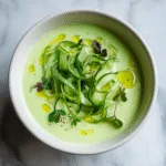 Chilled Cucumber Avocado Soup (Light Spring Starter)