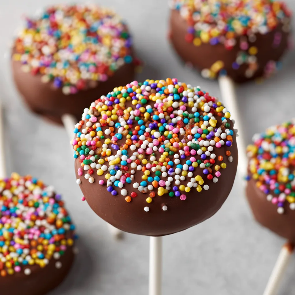 Chocolate-Dipped Rice Krispie Treat Pops