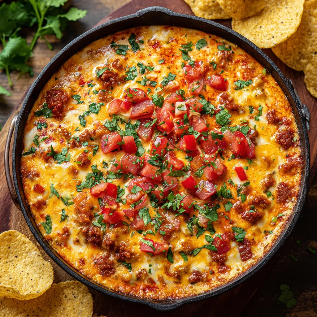 Gooey Loaded Queso Dip with Chorizo