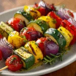 Grilled Spring Vegetable Skewers (Veggie Kebabs)