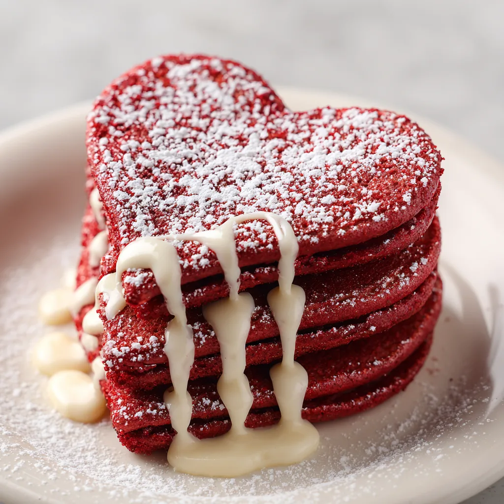 Heart-Shaped Red Velvet Pancakes (Valentine's Breakfast Treat)