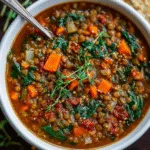 Hearty Lentil Vegetable Soup (Vegan)