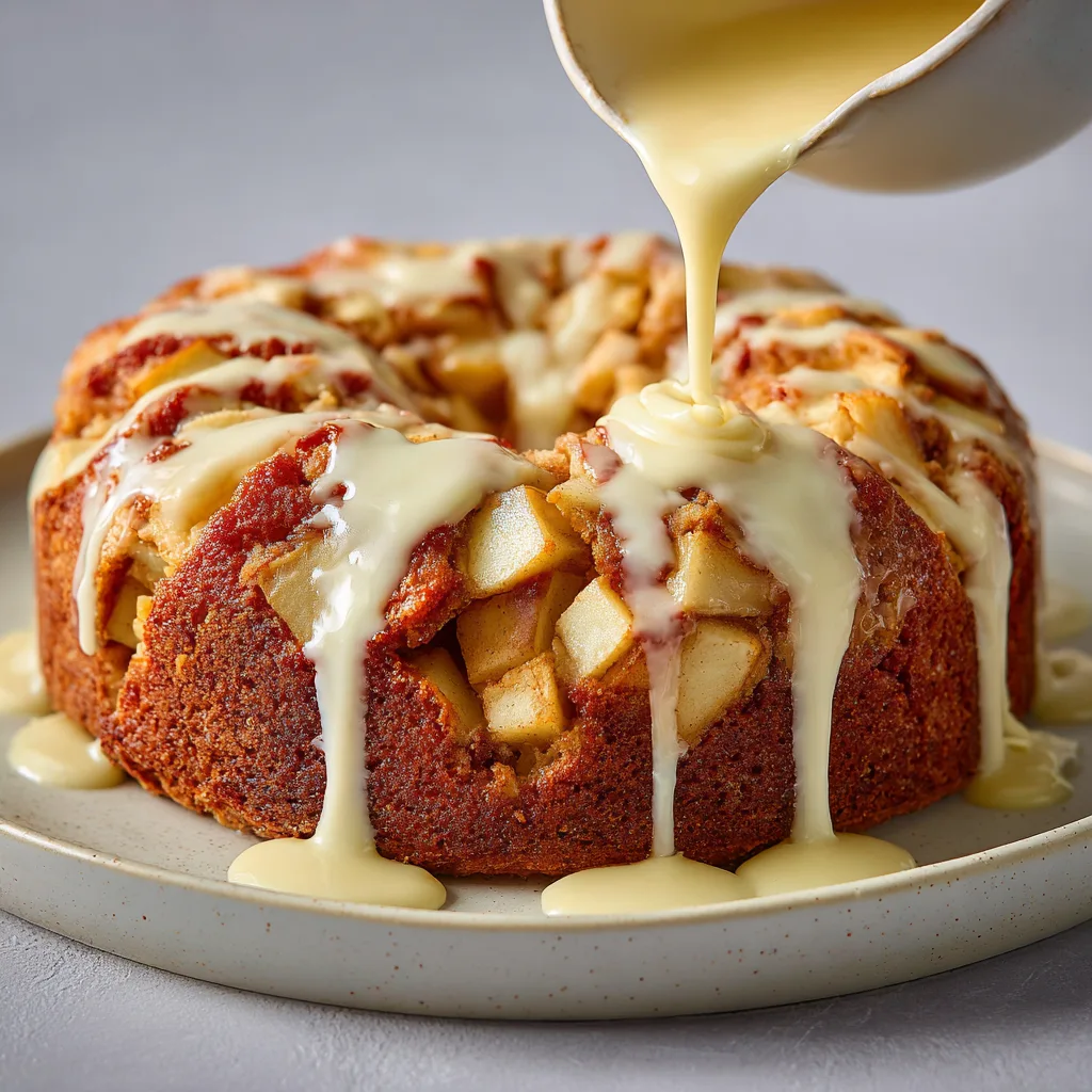 Irish Apple Cake with Custard Sauce