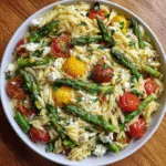 Lemony Orzo Salad with Asparagus and Feta
