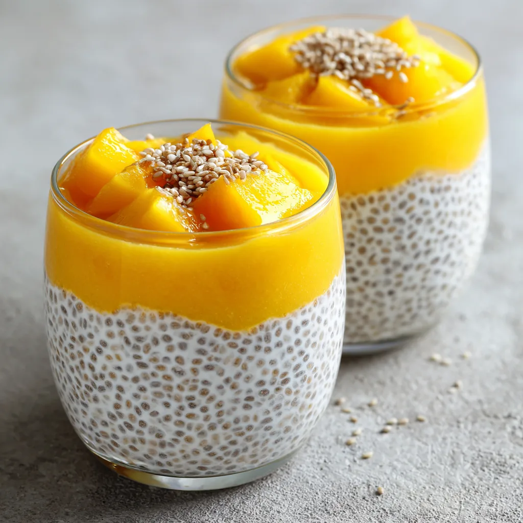 Mango Coconut Chia Pudding (Healthy Spring Dessert)