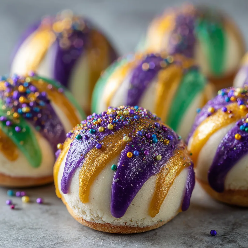 Mardi Gras King Cake Bites