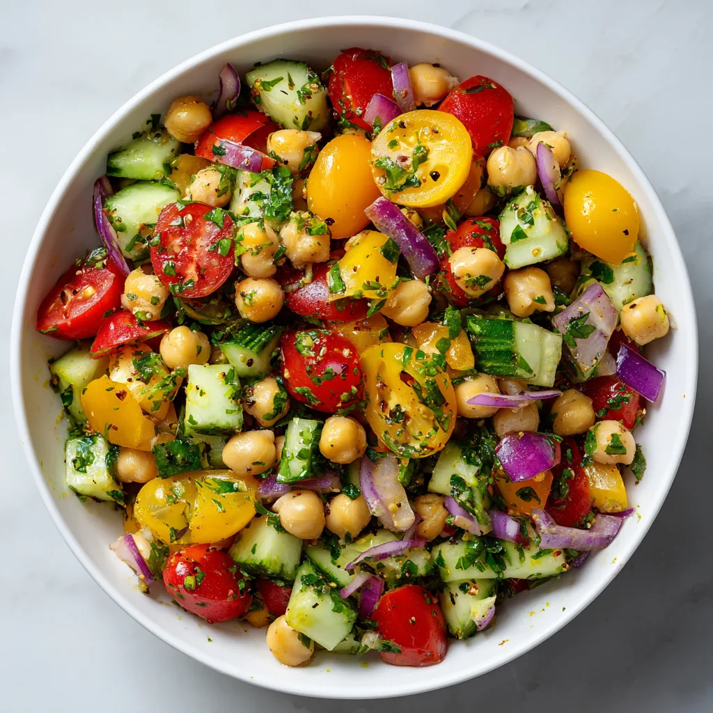 Mediterranean Chickpea Salad (Heart-Healthy)