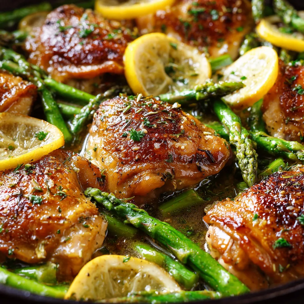 One-Pan Lemon Garlic Chicken and Asparagus