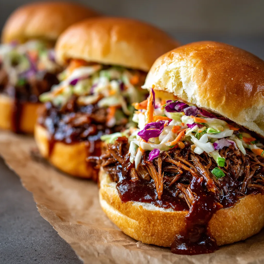Pulled BBQ Beef Sandwiches (Slow Cooker)