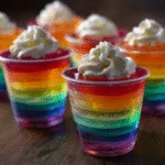 Rainbow Jello Cups (Kids Party Treat)