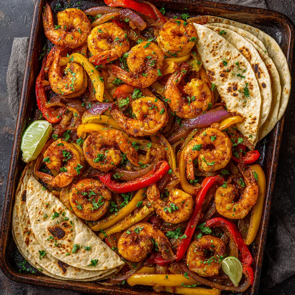 Sheet Pan Shrimp Fajitas (Quick Lenten Dinner)
