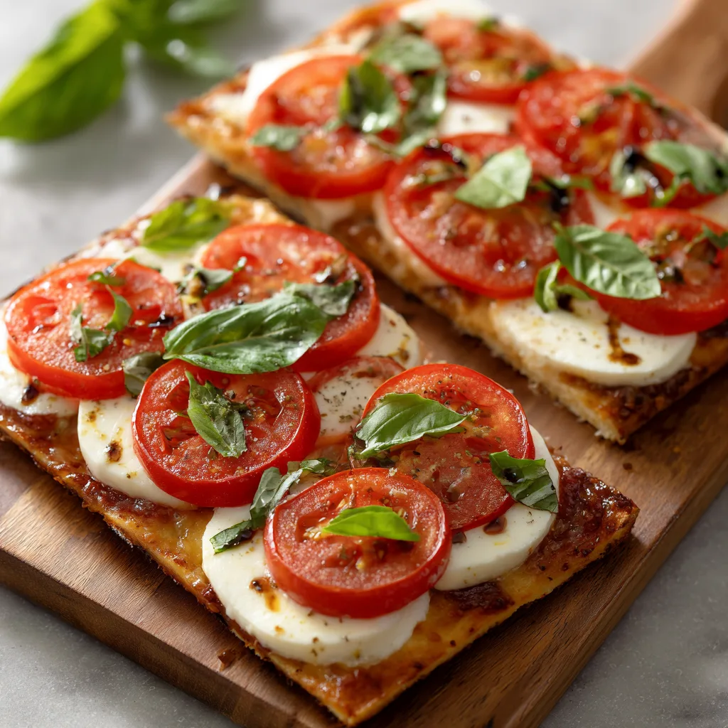 Simple Margherita Flatbread Pizza