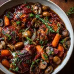 Slow Cooker Coq au Vin (Romantic French Dinner)