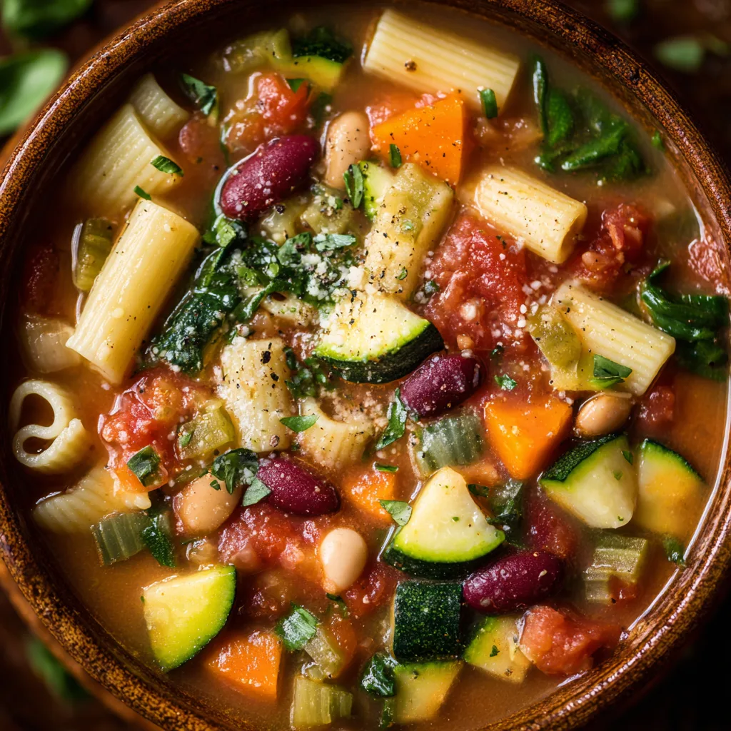 Slow Cooker Minestrone Soup (Meatless Meal)