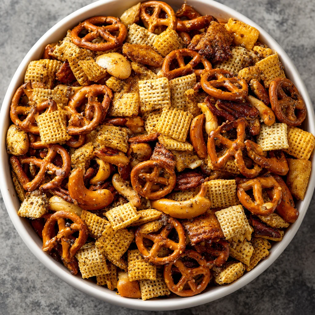 Slow Cooker Savory Chex Mix (Party Snack)