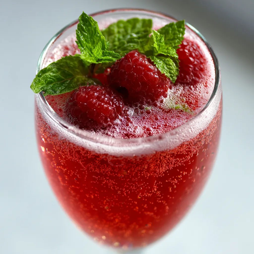 Sparkling Love Potion Cocktail (Raspberry Champagne Spritz)