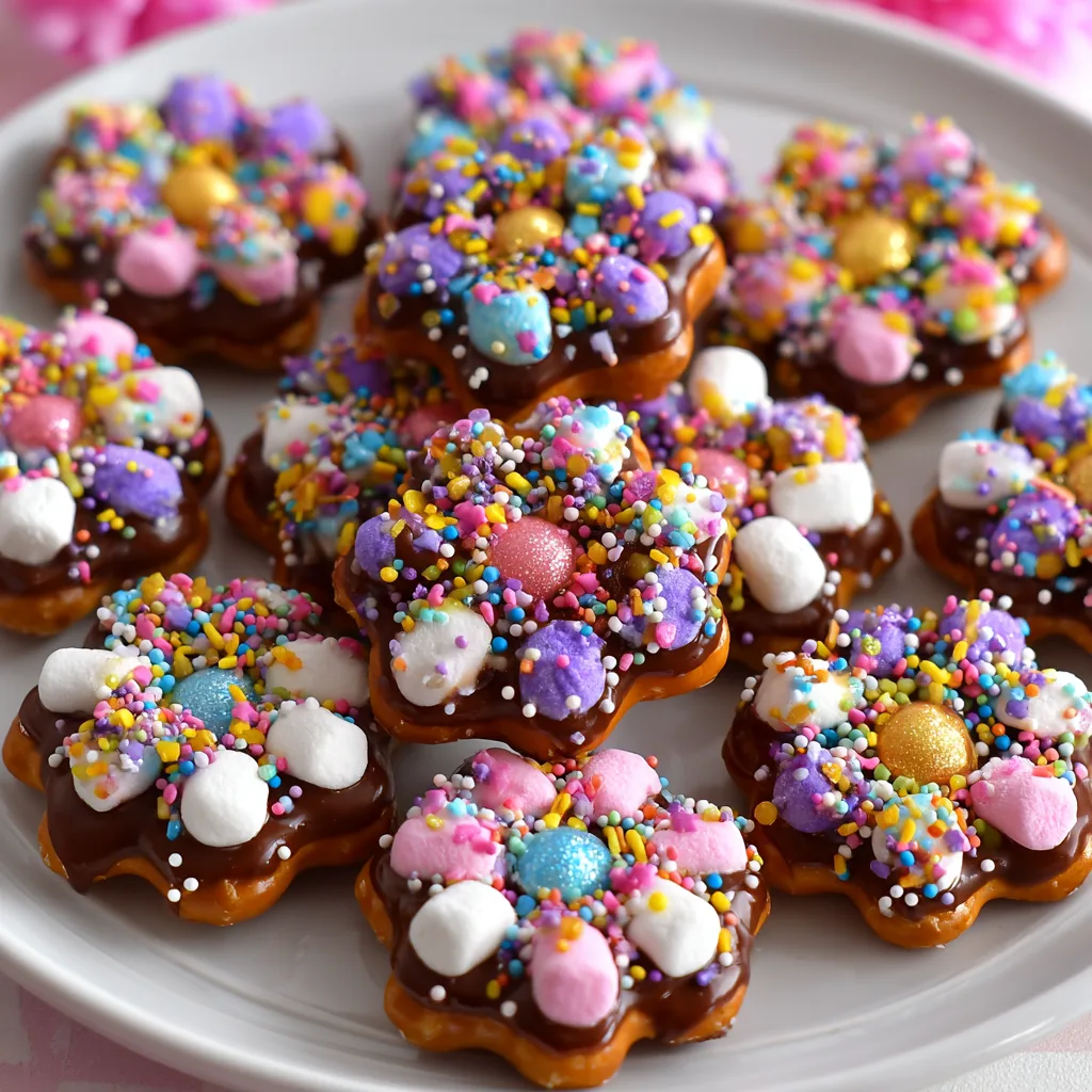 Spring Flower Pretzel Bites (Easy Kids Snack)