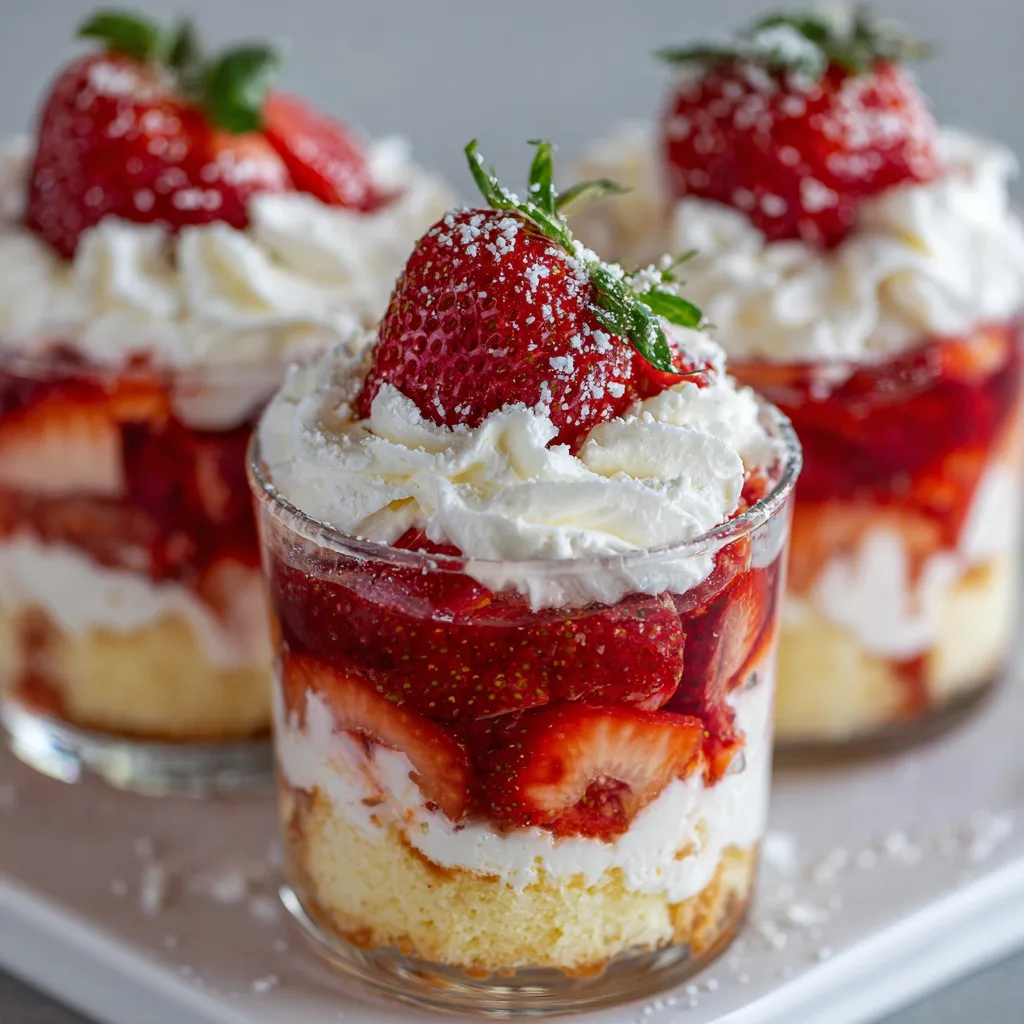 Strawberry Shortcake Trifle Cups