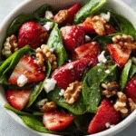 Sweetheart Spinach Salad with Strawberries & Feta