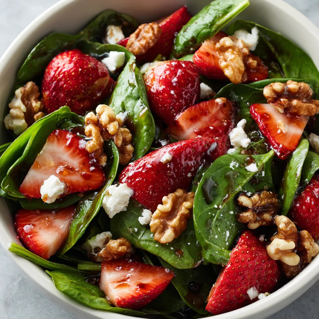 Sweetheart Spinach Salad with Strawberries & Feta