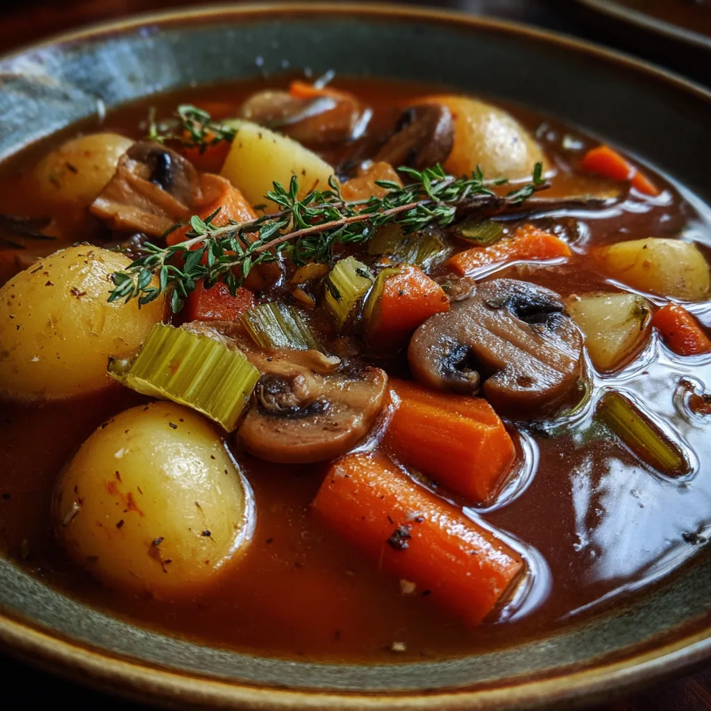 Vegan Irish Stew with Mushrooms
