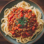 Vegan Lentil Bolognese (Plant-Based Pasta Night)