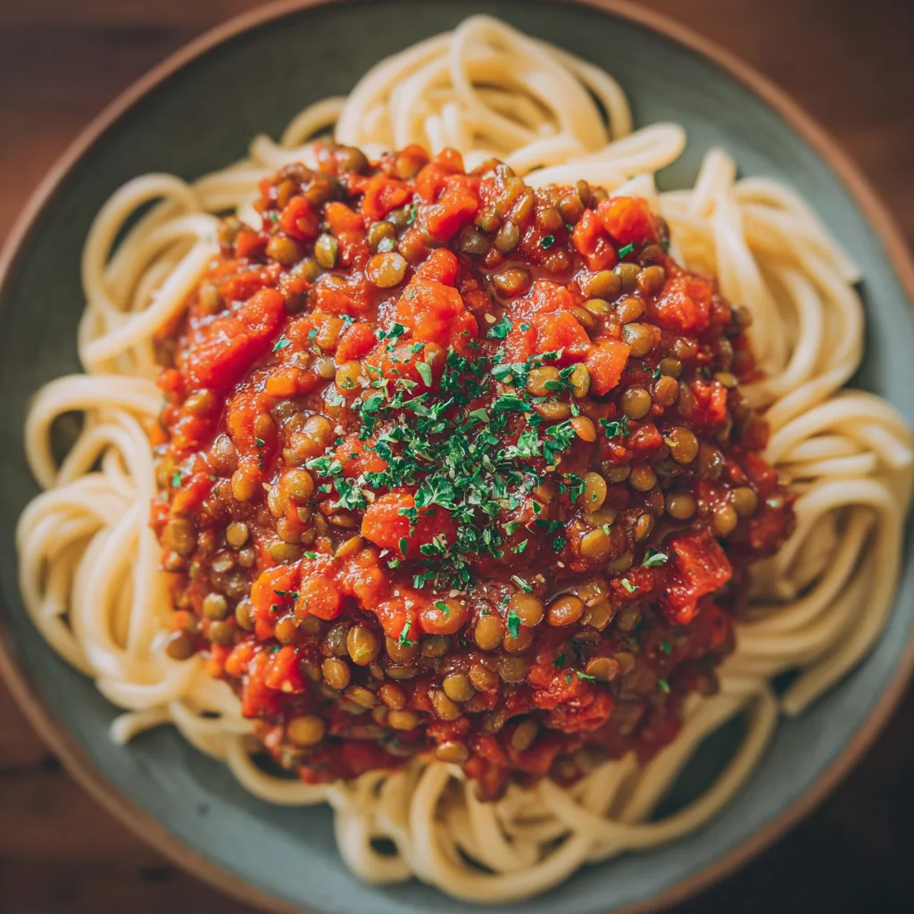 Vegan Lentil Bolognese (Plant-Based Pasta Night)