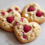 White Chocolate Raspberry Heart Cookies